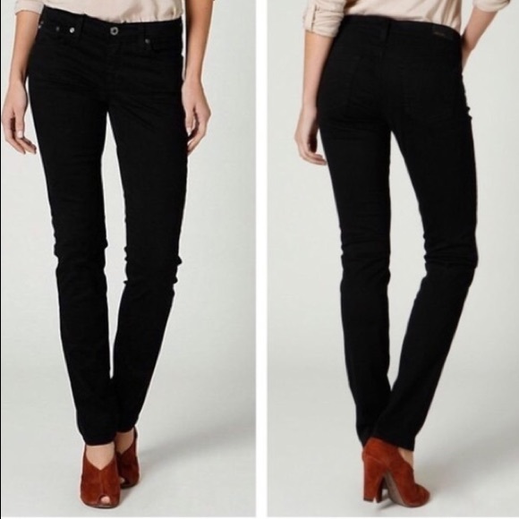 Adriano Goldschmied AG The Stevie Ankle Slim Black Straight Leg Jeans - Picture 3 of 16